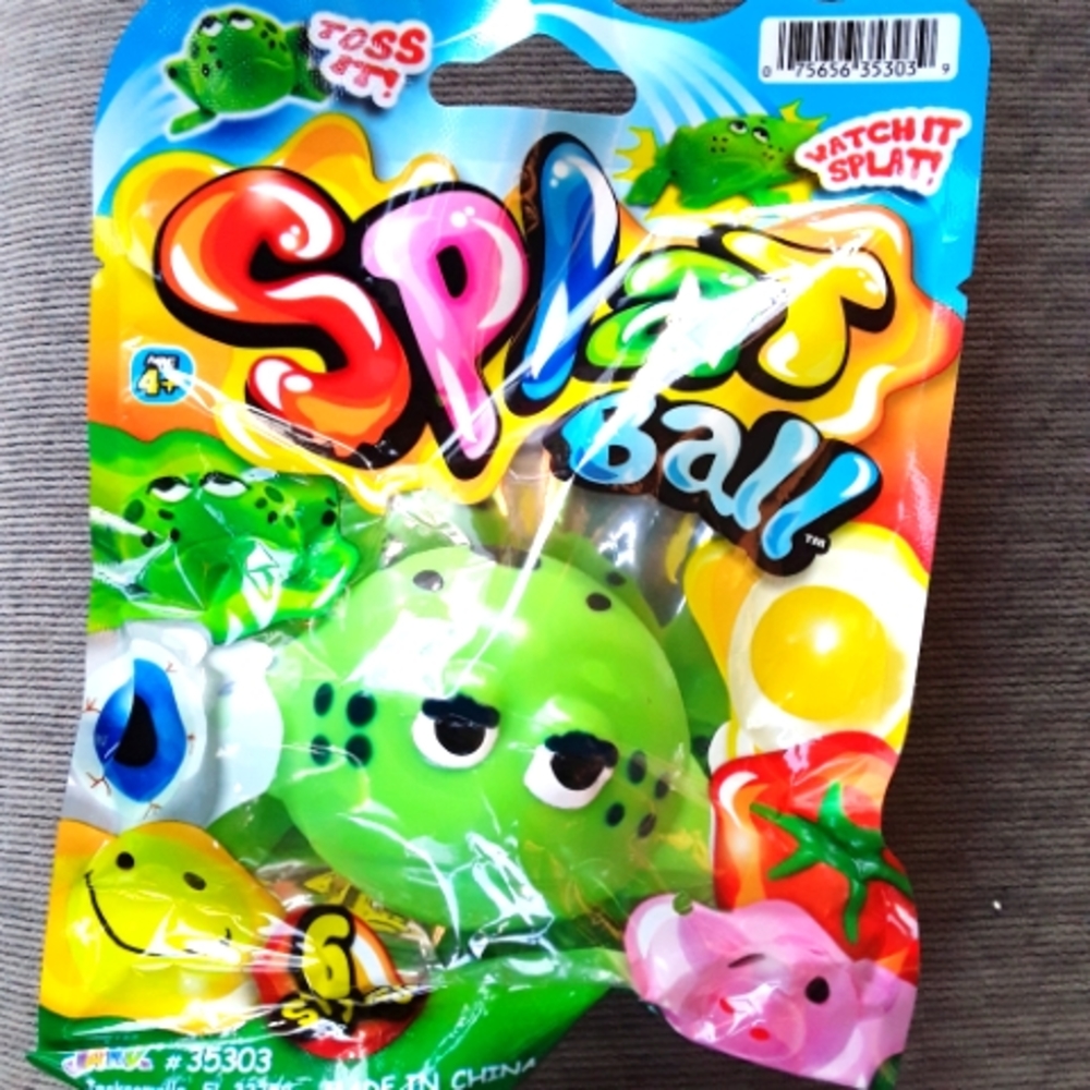 SPLAT BALL COLLECTIBLE SET- FROG, PIG, TOMATO, EYE BALL
